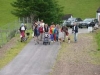 The motley crew of pirates and clowns, setting off from the Tearooms